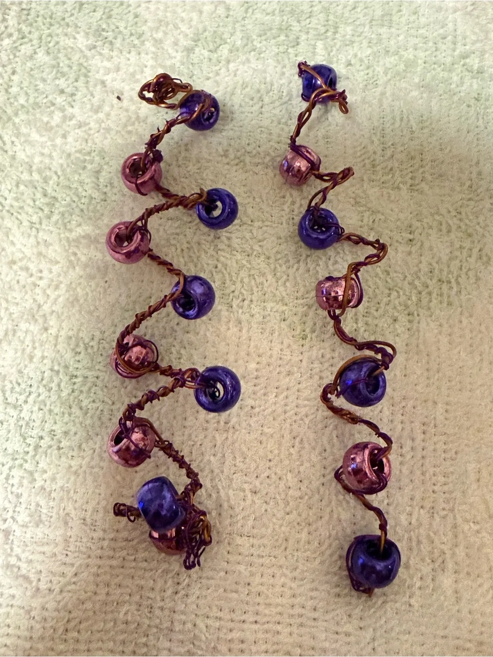 Purple & Pink Beaded Hair Wraps for Women kids 4